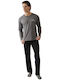 Minerva Winter Men's Cotton Pyjama Dark Gray