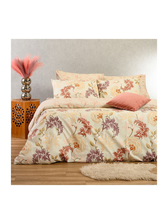 Melinen Duvet Cover Set Cotton Queen with 2 Pillowcases 225x245 Alessandro Apple