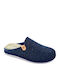 Memory-Schaum Clogs Herren Hausschuhe mit Fell Blau Anatomisch