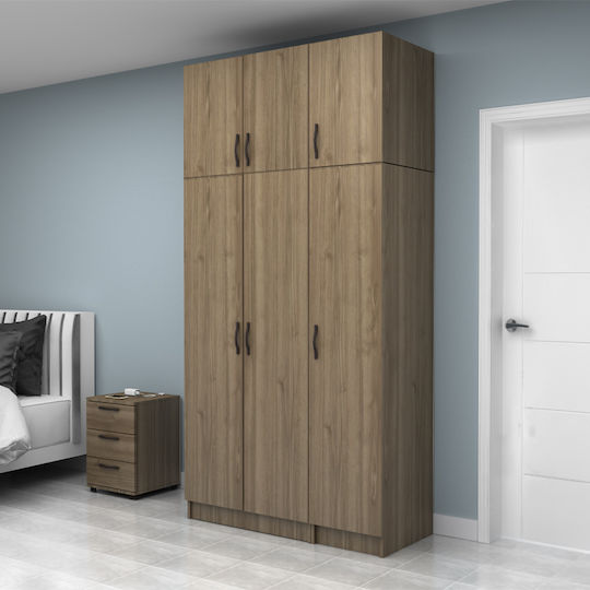Triple Door with Loft Vivian 120x51.8x240cm Walnut Triple Door with Loft Vivian 120x51.8x240cm Walnut