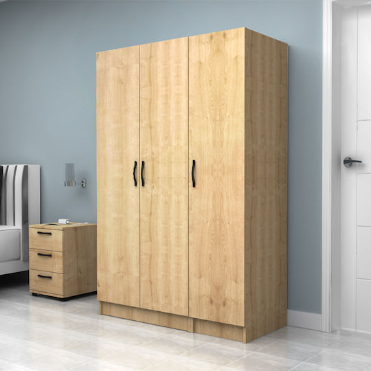 Triple Door Vivian 120x51.8x181cm Natural Beech