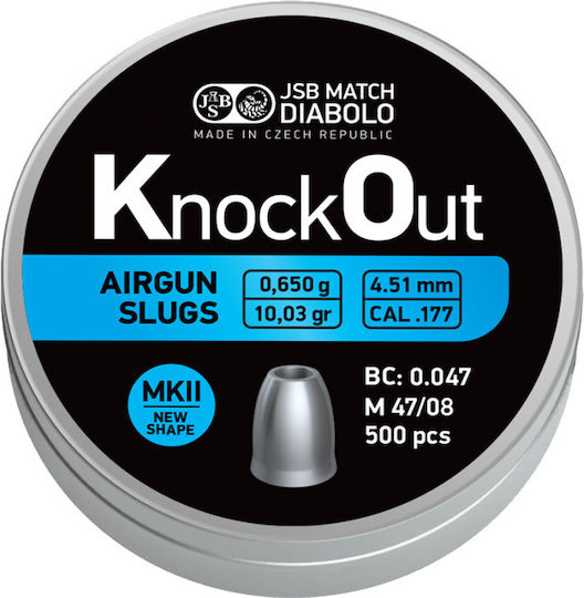 Pellets Jsb Ko Slug 177 Mkii 4.51mm 0.650g 500pcs