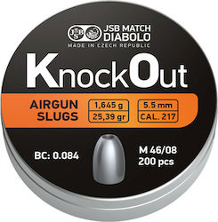 Pellets Jsb Ko Slug 217 5.5mm 200pcs 1.645g