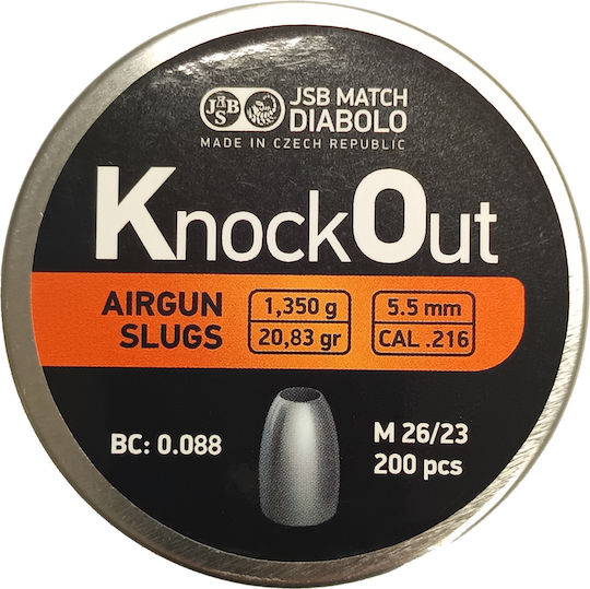 Pellets Jsb Ko Slug 216 5.5mm 200pcs 1.35g