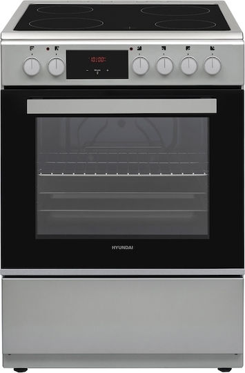 Hyundai Aragaz 69lt cu Plite Ceramice L60cm. Inox