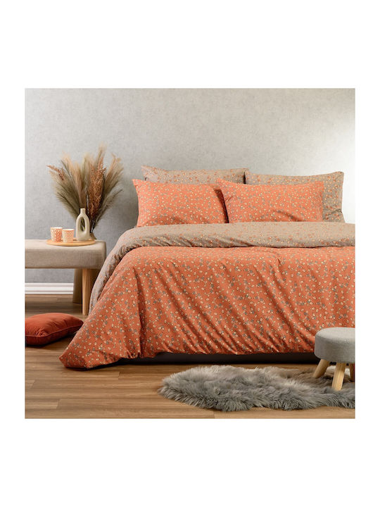 Melinen Сет Чаршафи Двойни с Ластик 150x200+32см. Cesare Apricot 4бр
