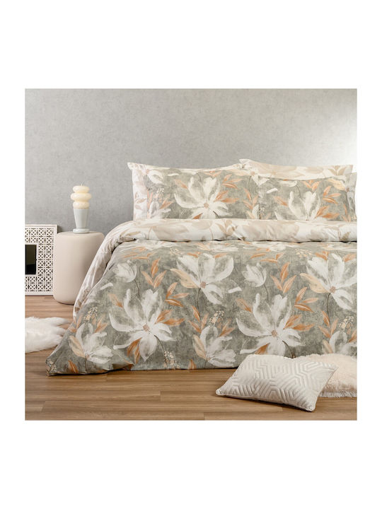 Melinen Sheet Sets Double with Elastic 150x200+32cm. Giulia Grey 4pcs