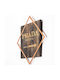 Wallity 3D Mixed Art Fashion Rose Gold Wooden Wall Decor 54x54cm