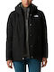 Inlux Insulated Women's Sports Jacket for Winter with Hood Tnf Black