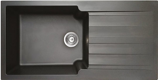 Duralit 105-KS105-430 Drop-In Synthetic Granite Kitchen Sink M100xP50cm