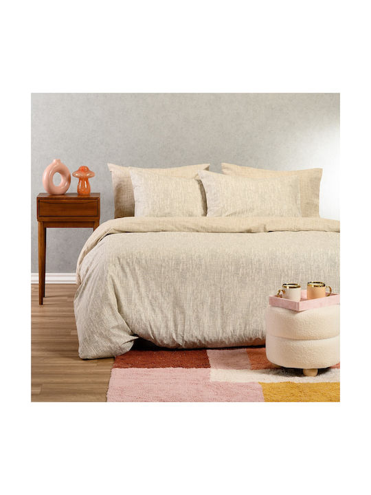 Melinen Milan Σετ Μαξιλαροθήκες με Φάσα Grey 50x70εκ.