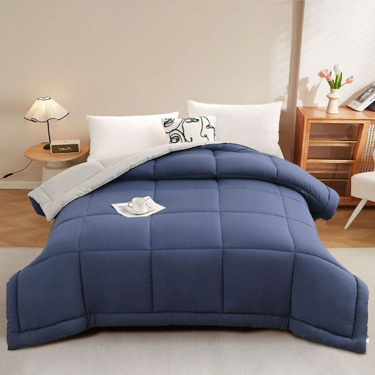 Homeone Bettdecke Großes Doppelbett 220x240cm White - Blue