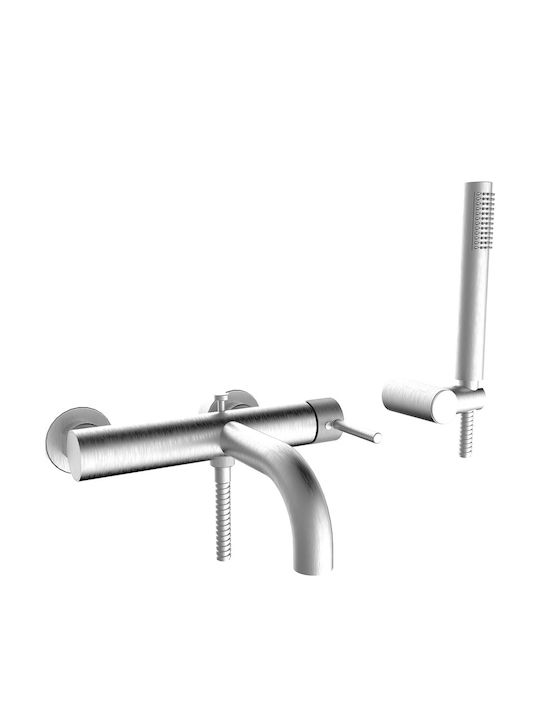 Armando Vicario Mixing Bathtub Shower Faucet Complete Set Inox Bronze