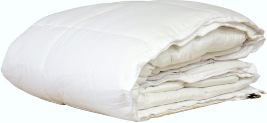 4 Seasons Quilt 2 Pieces Satin Stripe Buttons 160x240 Single 200 Gsm