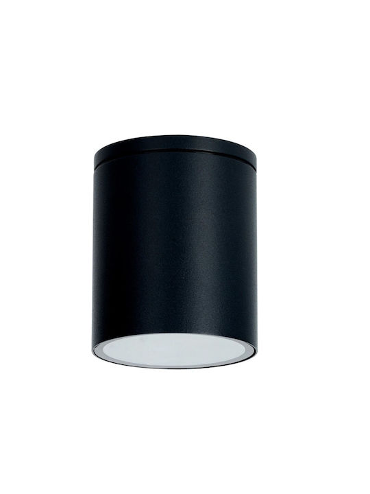 Aca Waterproof Outdoor Ceiling Light GU10 in Black Color LG2301GU10B