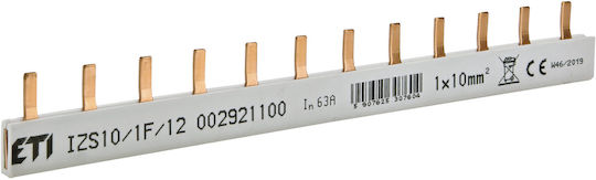 Busbar 12 Module Tip Pin 1p 63A Izs10 002921100 Eti