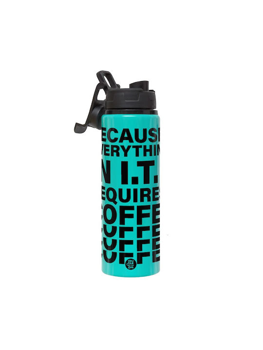 Koupakoupa Because Everything In I.t. Requires Coffee Παγούρι Αλουμινίου 850ml Καφέ
