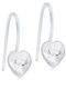 Hypoallergenic Earrings Blomdahl Medical Plastic Pendant Heart Crystal 15‑0180‑2101