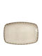 Dot Ammos Servierplatte Rechteckig aus Porzellan Beige 27x16cm 1Stück