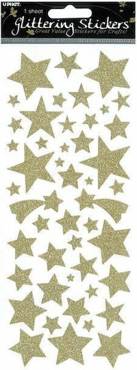 Aufkleber Sterne Goldener Glitzer Upikit