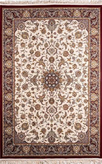 Klonaras Teppich Rechteckig Seide Cream-red