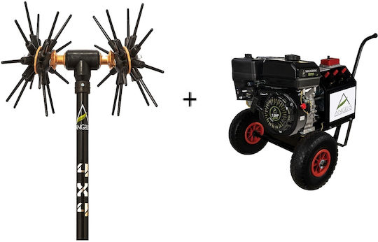 Agelis Asteras Electric Aparat Electric de Recoltat Măsline de Tip Arici cu Tijă Fixă din Carbon de 2,5 m și Greutatea de 2,9 kg cu Dinamă