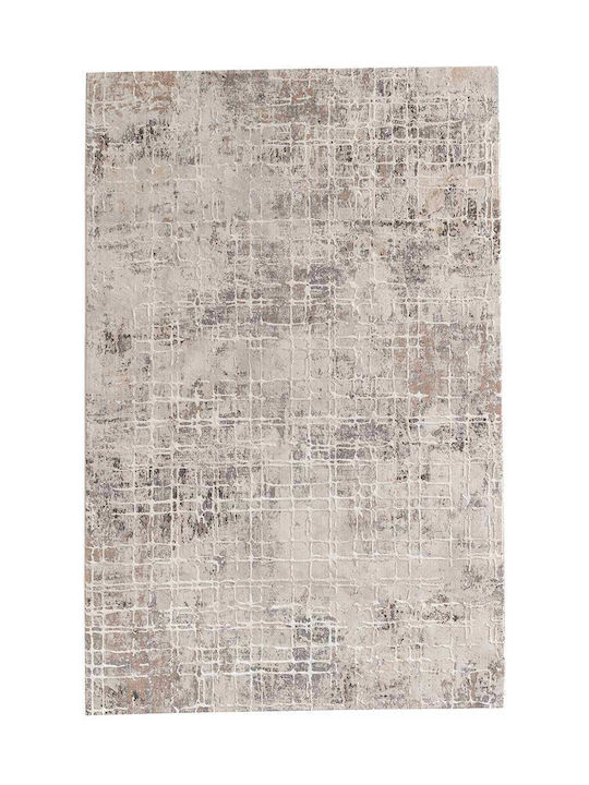 Isexan Kosmos 7869 Teppich Rechteckig Synthetisch,Polyester/Cotton/Leather Grey / Brown