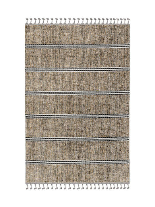 Newplan Zenith 75557A Rug Rectangular with Fringes Beige