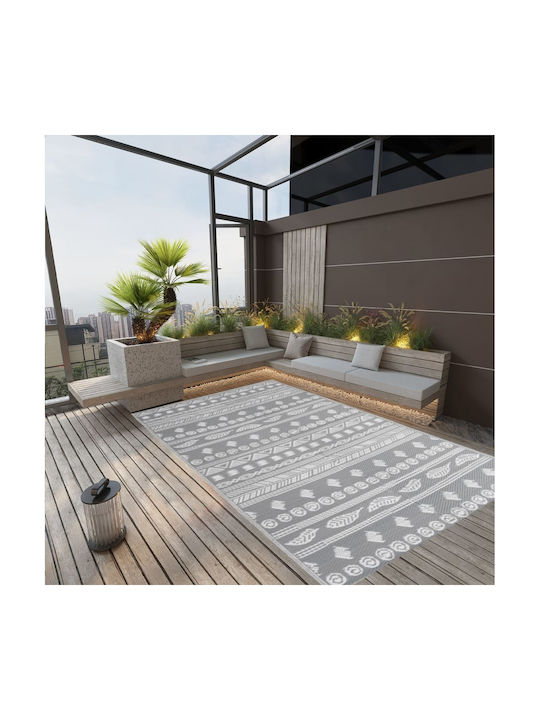 vidaXL Covor De exterior Rectangular Gri