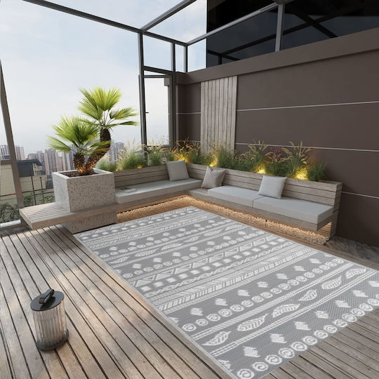 vidaXL Χαλί Εξωτερικού Χώρου Ορθογώνιο Γκρι 190x290cm