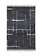 Ezzo Soffice B598AX2 Covor Rectangular Shaggy cu franjuri Cărbune de lemn