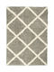 Koulis Carpets Puffy 3662A Teppich Rechteckig Zottelig Synthetisch,Polyester/Cotton/Leather Grey