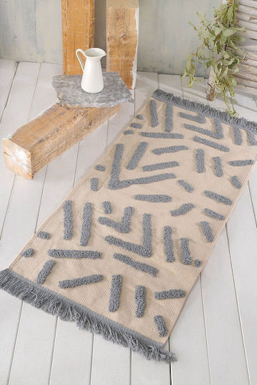 Rythmos Mojave Teppich Rechteckig Baumwolle mit Fransen Grey