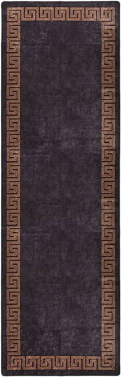 vidaXL Anti-slip Rug Rectangular Black / Gold