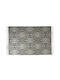 Zaros Damask Teppich Rechteckig Baumwolle mit Fransen Black