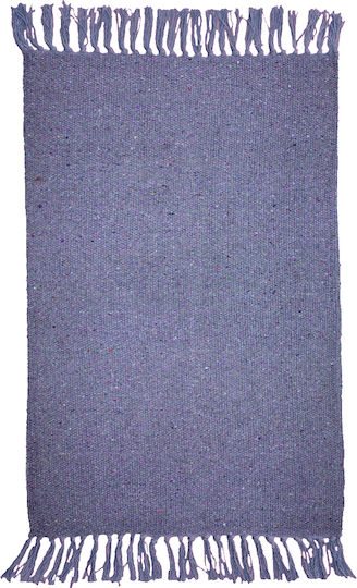 Klonaras Torino Lucrat manual Covor Rectangular Bumbac cu franjuri Antracit