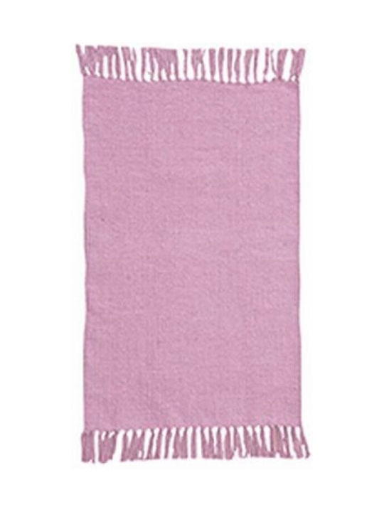 Klonaras Torino Χειροποίητο Βαμβακερό με Κρόσια 70x140cm Light Pink