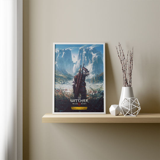 Poster De Gaming Witcher Iii Wild Hunt Complete Edition Copertă Gm2350 21cm X 30cm Cadru Alb Pvc