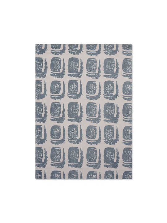 Ted Baker Woodblock Χειροποίητο Χαλί Ορθογώνιο Βαμβακερό 163001 Grey 140x200cm