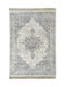 Bekas Carpets Covor Rectangular cu franjuri Gri