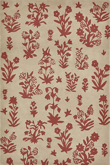 Sanderson Woodland Glade 146801 Teppich Rechteckig Synthetisch,Polyester/Cotton/Leather Russet Brown