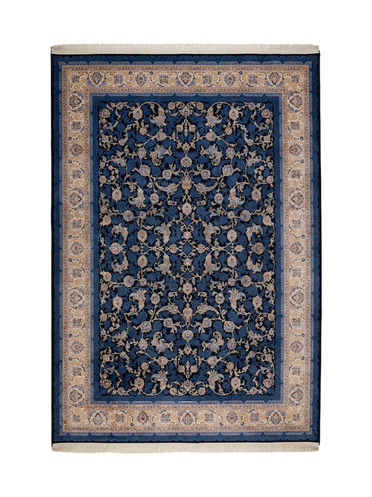 Viokarpet Sarouk Teppich Rechteckig Synthetisch,Polyester/Cotton/Leather Blau