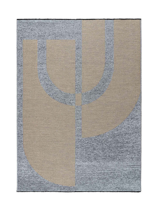 Madi Teppich Rechteckig Synthetisch,Polyester/Cotton/Leather Beige Grey