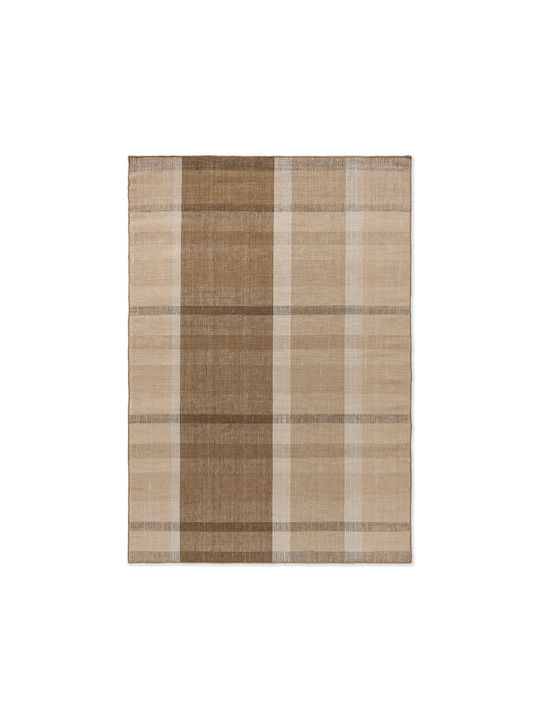 Brink & Campman Zona Block Stripe Handgefertigt Teppich Außenbereich Rechteckig Synthetisch,Polyester/Cotton/Leather Cashew
