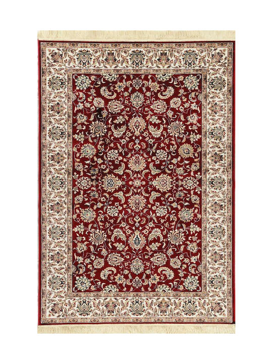 Newplan Sonia 553/301220 R Teppich Rechteckig Synthetisch,Polyester/Cotton/Leather mit Fransen Bordeaux