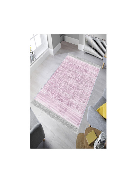 Χαλί με Κρόσια 100x200cm Λιλά