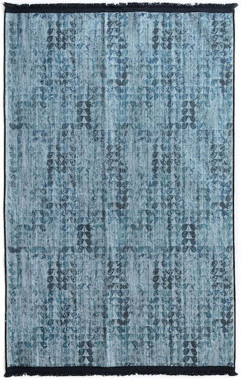 Palamaiki DC007 Χαλί Ορθογώνιο με Κρόσια Γκρι / Μπλε 160x230cm