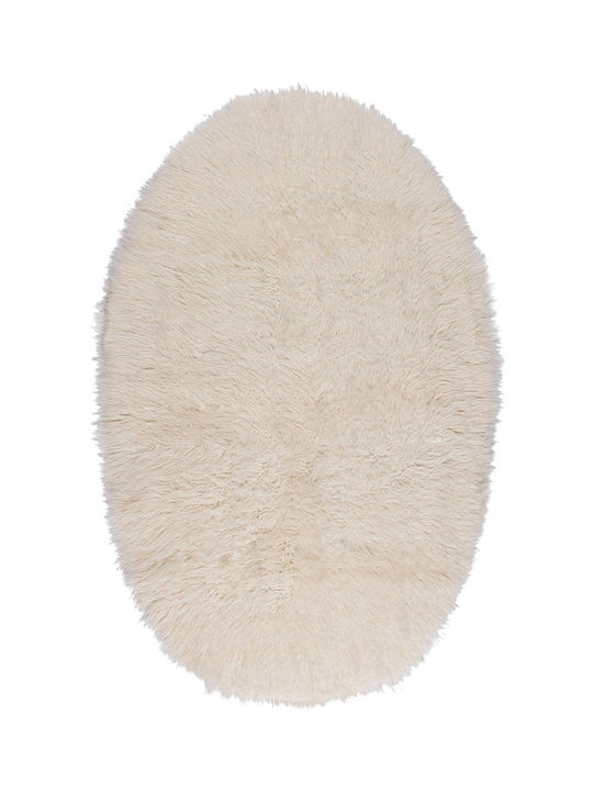 Biokarpet Flokati Natural Oval 1700gr-60x100