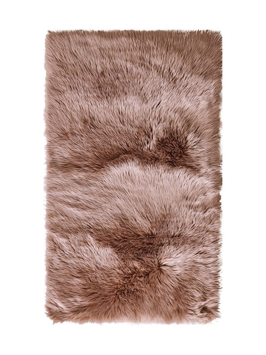 Kentia Mario Αντιολισθητικό Shaggy Γούνινο 70x130cm 26 Ροζ