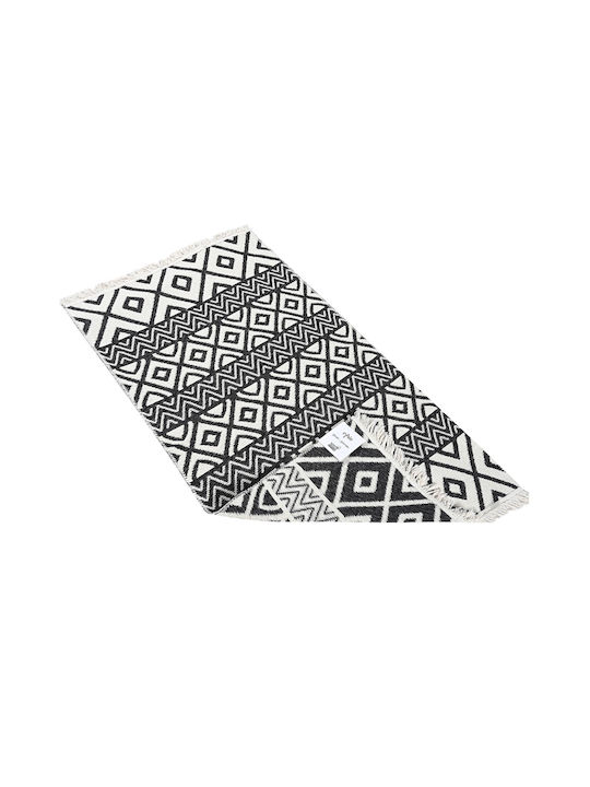 Polcarpet Aria Artkilim 23500 Χαλί Διάδρομος Καλοκαιρινό Βαμβακερό με Κρόσια Black 80x150cm